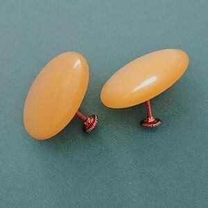 🔥3/$20 Vintage Yellow Acrylic Earrings